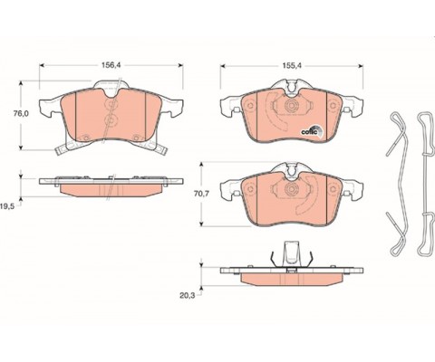 ÖN BALATA ASTRA H 04 MERIVA 03 ZAFIRA 05 CORSA C D 03 COMBO 04