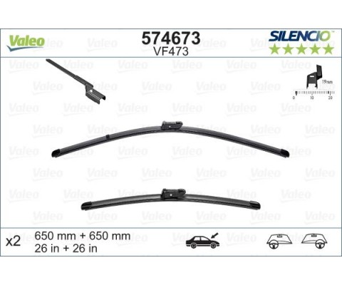 ÖN SİLECEK SÜPÜRGE TAKIMI OPEL ASTRA J 10 20 65 65cm x2 FLATBLADE-MUZ TİPİ