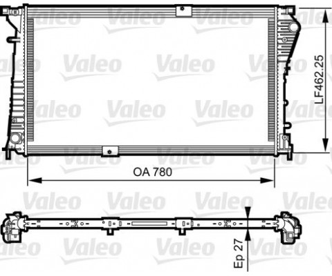 RADYATÖR VIVARO 06 TRAFIC II06 2.5CDTI G9U.6.30 AC KLİMASIZ MEK 780x462.25x27