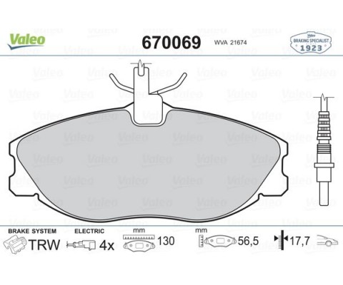 ÖN BALATA FİŞLİ P406 2.0-2.1 TD 94-04 306 GTİ 93-01 XANTIA XM