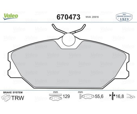 ÖN FREN BALATASI RENAULT MEGANE 99 LAGUNA 95 SCENIC 99 LOGAN 06 SAFRANE 96 00