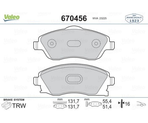 ÖN BALATA COMBO C-CORSA C 1.3-1.7 CDTI 01 MERIVA 03 TIGRA 04