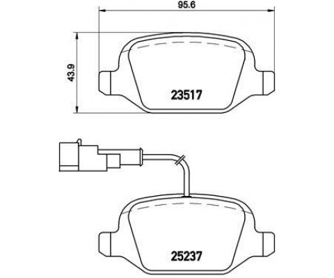 ARKA FREN BALATASI ALFA ROMEO MITO 09 FIAT LINEA 09 1.3JTD 1.4TJET 1.6JTD
