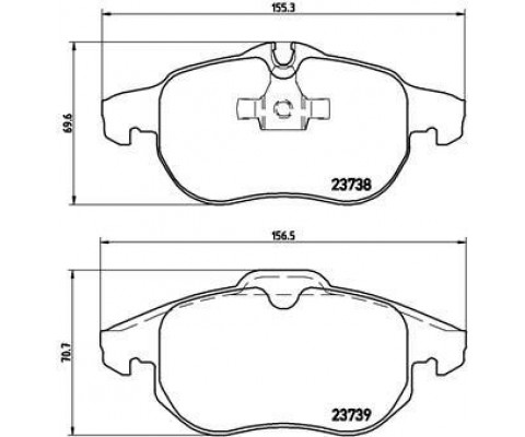 ÖN FREN BALATASI VECTRA C 08.02 SIGNUM 05.03 SAAB 9.3 02 CROMA 06.05