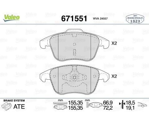 ÖN FREN BALATASI CORSA F e 19 MOKKA e 20 208 19 2008 19 C4 20 DS3 18