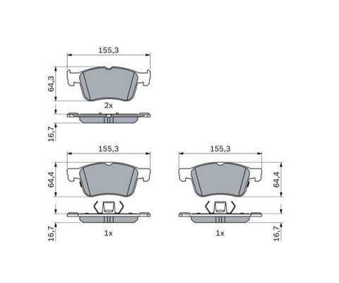 ÖN BALATA FOCUS IV 2018 KUGA 2019 PUMA 2020 FTE KIRMIZI KUTU