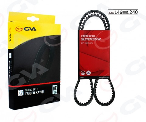TRİGER KAYIŞI 146x240 OPEL ASTRA H Z16XEP 04 > ASTRA J A16XER VECTRA C 05 > CHEVROLET CRUZE CT1077