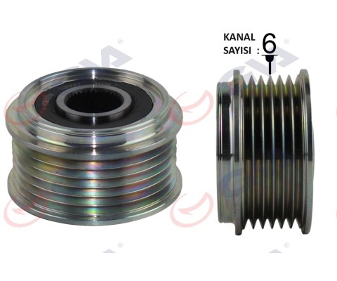 ALTERNATÖR KASNAĞI RULMANLI FORD CONNECT-FOCUS 98> 1.8 TDCİ