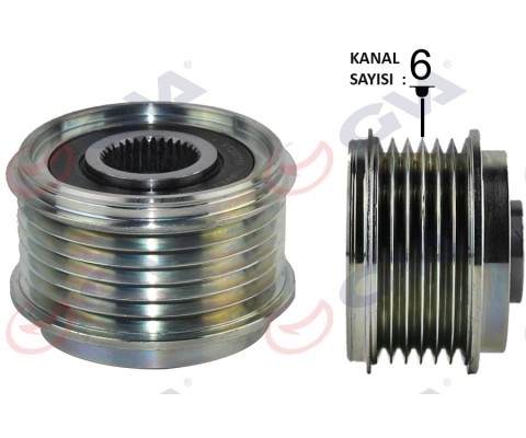 ALTERNATÖR KASNAĞI RENAULT CLIO IV 12> CAPTUR I 13> CLIO V 19> FLUENCE 09>12 KANGOO II 08> MEGANE II-III-IV TALISMAN 15>KADJAR 15>DACIA DUSTER 10>DOKKER 12>NISSAN JUKE 10> 1.5dCi 6 KANAL