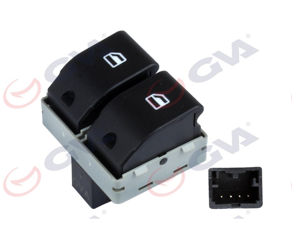 CAM AÇMA ANAHTARI ÖN SOL POLO 01-08 -SEAT IBIZA 04- 4 FİŞ-ÇİFTLİ