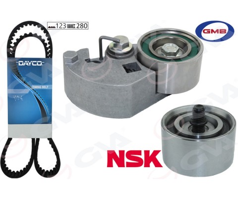 TRİGER KAYIŞ SETİ EKSANTRİK SETİ HYUNDAI ACCENT ADMIRE GETZ 1.5L D3EA 02-05 / TUCSON SANTAFE 2.0L 2.2L D4EA D4EB 04-09 / SONATA 2.0L 06-11 / KIA SPORTAGE 2.0L D4EA 04-10 1 KAYIŞ 2 RULMAN 123x280