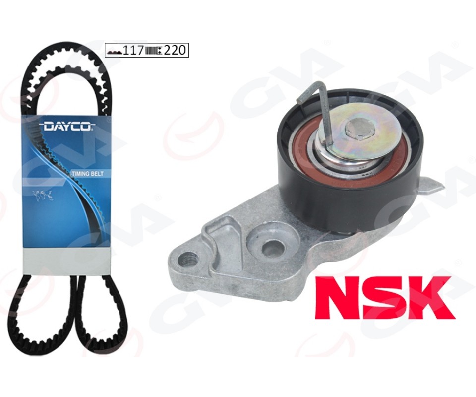 TRİGER SETİ FORD FOCUS-FİESTA-CMAX 98> 1.25-1.4-1.6 ZETEC 100 PS NSK GERGİ-DAYCO KAYIŞ 1.25 96>04 VOLVO S40 II 1.6 05>12 V50 05>12 MAZDA II 1.25 / 1.4 / 1.6 04>12 KTB286