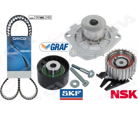DEVİRDAİMLİ EKSANTRİK GERGİ KİTİ 190x240 BRAVO 96>DOBLO 01>MAREA 99-02 -IDEA 04>1.9JTD KTB317 TEFLONLU KAYIŞ