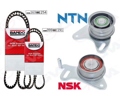 TRİGER KAYIŞ SETİ EKSANTRİK SETİ HYUNDAI H100 STAREX 2.5L D4BB D4BF 97-> / KIA K2500 2.5L D4BH 03- > / MITSUBISHI L300. L200 2.5L 4D56 K64T K74T 96-07 / PAJERO 2.5L 4D56 94-> 2 KAYIŞ 2 RULMAN 16