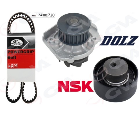 DEVİRDAİMLİ EKSANTRİK GERGİ KİTİ 124x220 BRAVA 1.2 16V-BRAVO I-II 1.2 -1.4-DOBLO 1.4-LINEA-PALIO 1.2 MAREA
