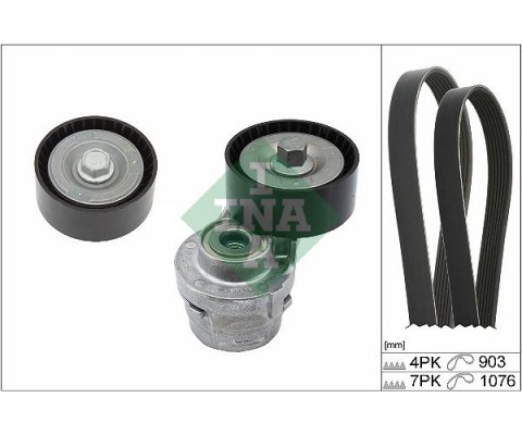 ALTERNATÖR GERGİ KİTİ FIAT DUCATO 01> 2.3 JTD DUCATO 06> 2.2D MTJ DUCATO 11> 2.3D MTJ 4PK 903 7PK 1076
