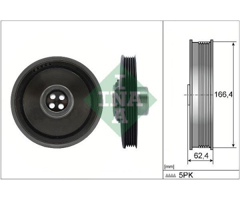 KRANK KASNAGI MINI R55 R56 R57 R58 R60 R61 / TOYOTA AVENSIS 1.6L 1WW WWT270 15-> / VERSO 1.6L 1WW WA R20 15-> 5 KANALLI