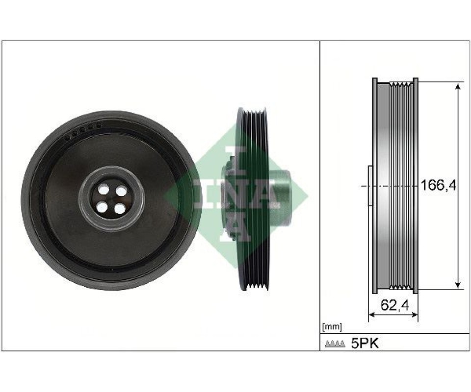 KRANK KASNAGI MINI R55 R56 R57 R58 R60 R61 / TOYOTA AVENSIS 1.6L 1WW WWT270 15-> / VERSO 1.6L 1WW WA R20 15-> 5 KANALLI