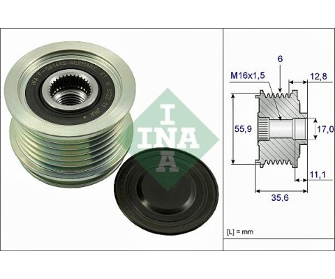 ALTERNATÖR GERGİ RULMANI ALTERNATÖR KASNAĞI PASSAT-A4-A6 1.8-2.0 TFSI BZB