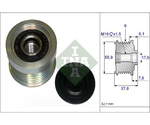 ALTERNATÖR RULMANI VOLVO C70 98-05 S40 2.4 04 >S60 01 > S80 98-06 S70 V70 XC70 XC90 535001910