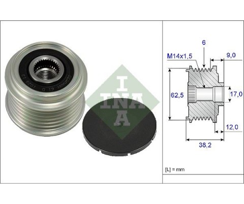 ALTERNATÖR KASNAĞI RULMANLI TOYOTA AURIS COROLLA 1.4L 1NDTV NDE120 NDE150 5VİTES 04-09