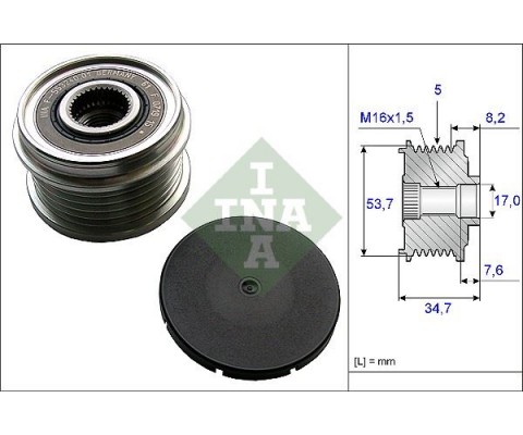 ALTERNATÖR KASNAĞI RULMANLI CORSA D-MERIVA B 1.4 10 > 5 KANAL