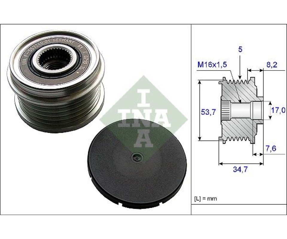 ALTERNATÖR KASNAĞI RULMANLI CORSA D-MERIVA B 1.4 10 > 5 KANAL