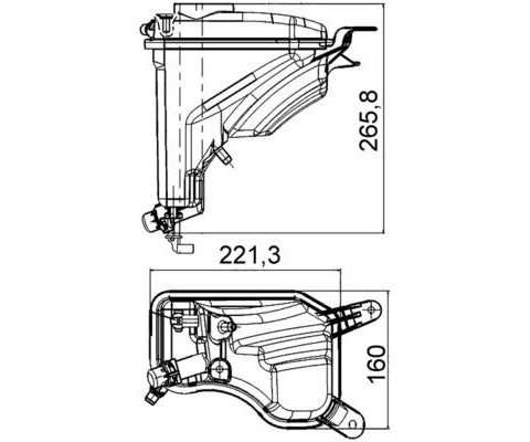 RADYATOR YEDEK SU DEPOSU BMW N43 N45 N46 N51 N54 N20 N53 E81 E82 E90 E88 E91 E92 E93 E84 E89