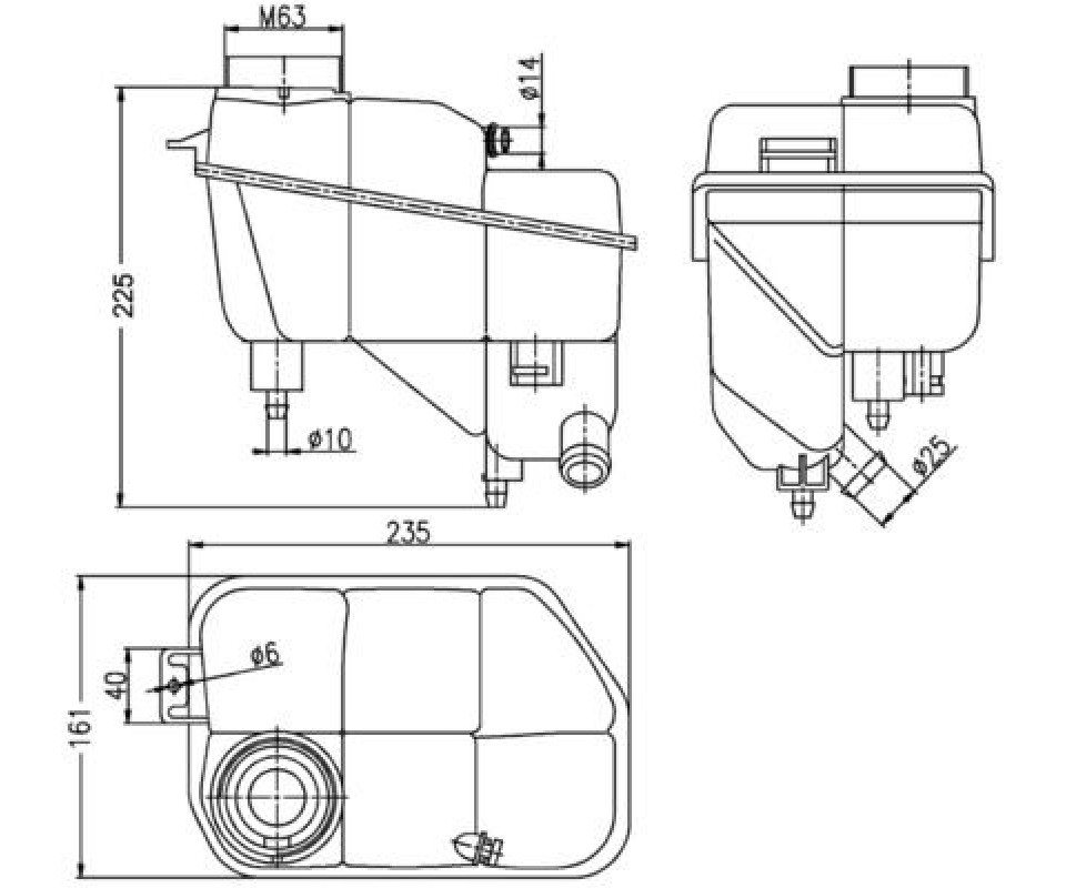 RADYATOR YEDEK SU DEPOSU MERCEDES C219 W211 S211