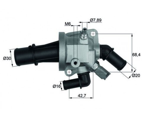 TERMOSTAT 88 C FIAT ALBEA 03>09 DOBLO 02> PANDA 04> PUNTO 03>12 500 07> OPEL COMBO C 05>12 CORSA C 05>10 MERIVA A 03>10 1.3D MJET 1.3 CDTI