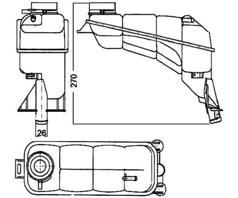 RADYATOR YEDEK SU DEPOSU MERCEDES E-CLASS W210 S210