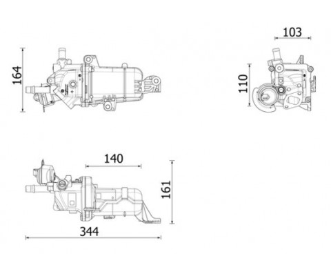 EGR SOĞUTUCUSU KOMPLE RENAULT TRAFIC III 15> MEGANE IV 15> TALISMAN 15> SCENIC IV 15> 1.6dCi