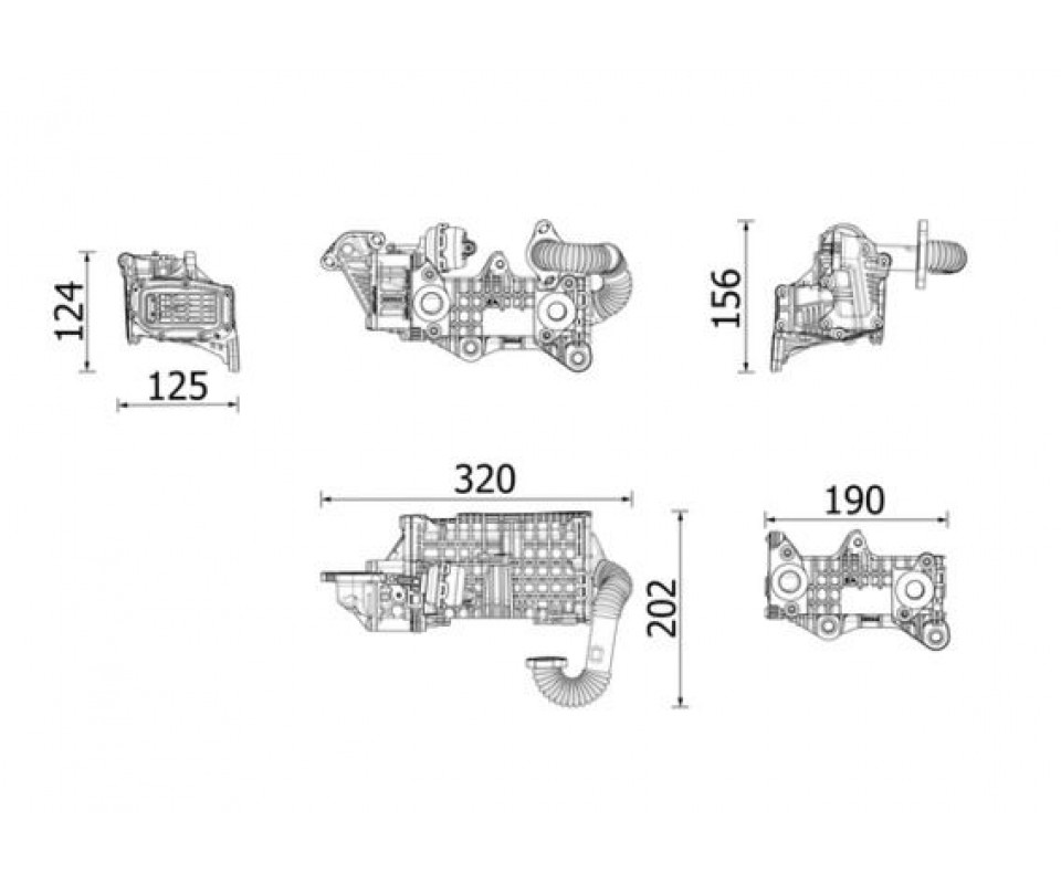EGR SOĞUTUCU KÜTÜĞÜ KOMPLE P301-P208-P2008-P3008-P5008-PARTNER-BERLINGO-JUMPY-C3-C4-C-ELYSEE 1.5 Bl ueHDI DV5 TOURNEO-FOCUS IV 17> COURIER 17> KUGA III 19> 1.5 ECOBLUE FIAT DOBLO 24> 1.5D MJET
