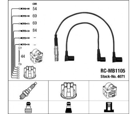 ATESLEME KABLOSU SETI MERCEDES M102 M111 W201 W123 C123 W124 C124