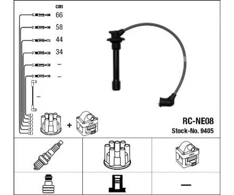 BUJİ KABLOSU NISSAN PRIMERA 1.6L GA16 P11 96-01 RC-NE08