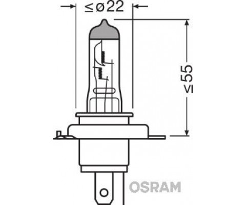 AMPUL 12V H4 60/55W 43T TIRNAKLI