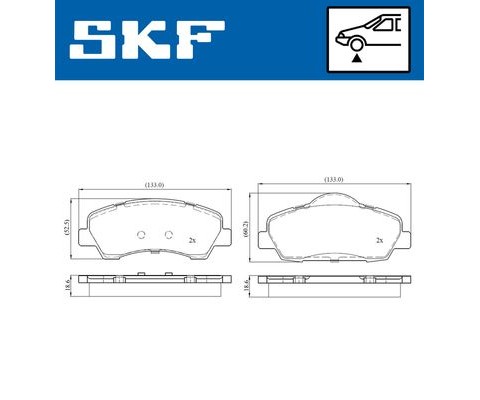ÖN FREN BALATASI PEUGEOT P301 12> P308 13> CITROEN C-ELYSEE 12> C4 14> 266mm