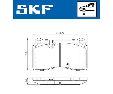 ÖN BALATA TOUAREG 3.0 V6 TDI-3.2 V6-3.6 V6 FSI 05>AUDI TT 09> RANGEROVER III SPORT 05 > 0986TB2931