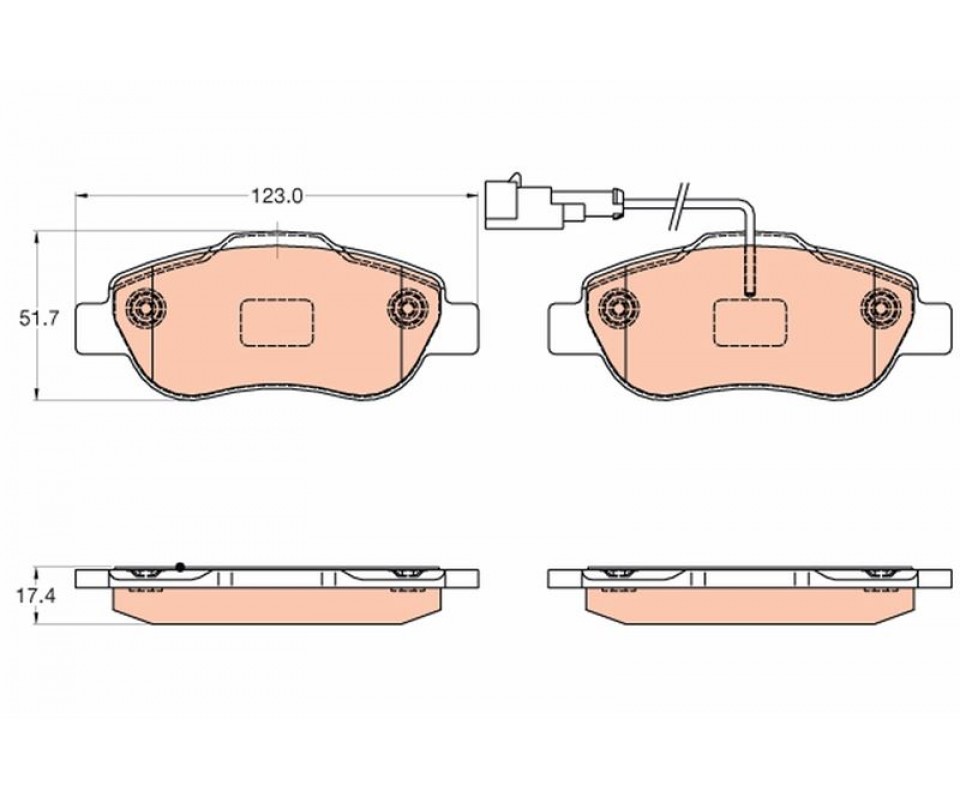 ÖN FREN BALATASI FIAT 500 07> PANDA 12> 1.2 1.3D MTJ