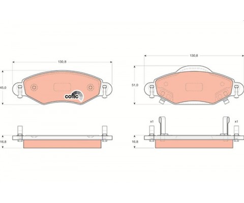 ÖN FREN BALATA TOYOTA YARIS 1.0L 1SZ-FE SCP10 fransız üretim 03-05 / 1.3L 2SZ-FE SCP12 fransız üret im 03-05
