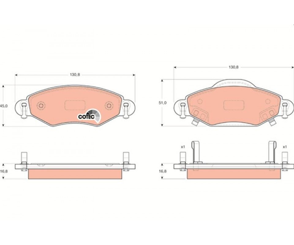 ÖN FREN BALATA TOYOTA YARIS 1.0L 1SZ-FE SCP10 fransız üretim 03-05 / 1.3L 2SZ-FE SCP12 fransız üret im 03-05