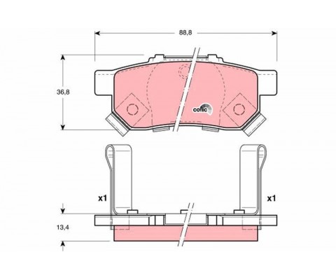 ARKA BALATA CIVIC V 1.6 ie VTEC-1.6 VTI 95-01 JAZZ II 1.2 802-08 > 1.4 02 > ABS Lİ