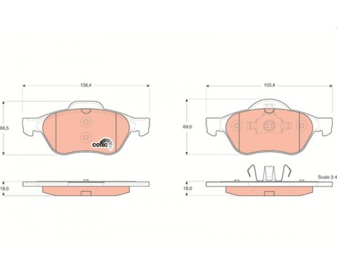 ÖN FREN BALATASI RENAULT LAGUNA II 01>05 LAGUNA III 07>15 MEGANE II 02>