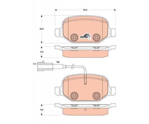 ARKA FREN BALATASI ALFA ROMEO MITO 09> FIAT LINEA 09> 1.3JTD 1.4TJET 1.6JTD