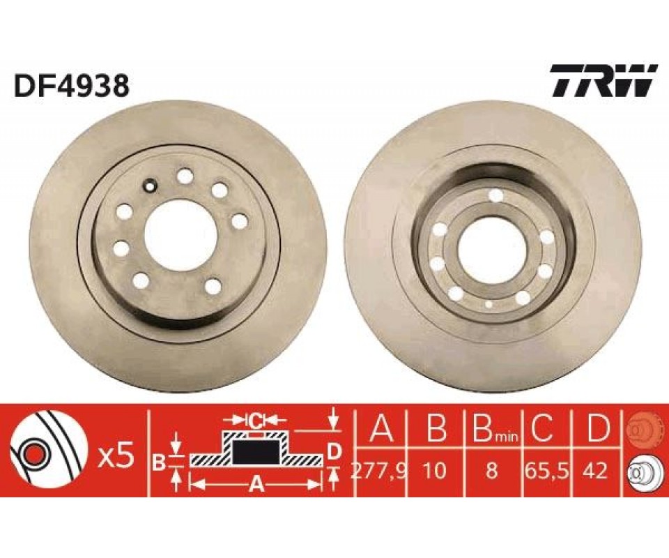 ARKA FREN AYNASI ASTRA H GTC 2.0T 04>14 ZAFIRA B 05>15 277.9x10x5DL DOLU