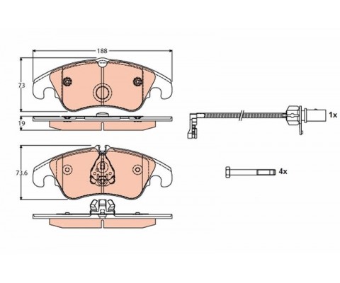 ÖN BALATA FİŞLİ AUDI A4-A5-A6-A7-Q5 2008 >