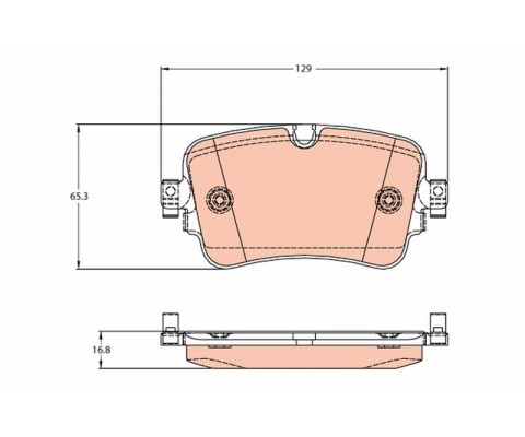 ARKA BALATA AUDI Q7 2.0TFSI-3.0TFSI-3.0TDI 15 > 129MMx65.5MMx16.8MM