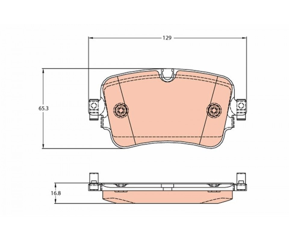 ARKA BALATA AUDI Q7 2.0TFSI-3.0TFSI-3.0TDI 15 > 129MMx65.5MMx16.8MM