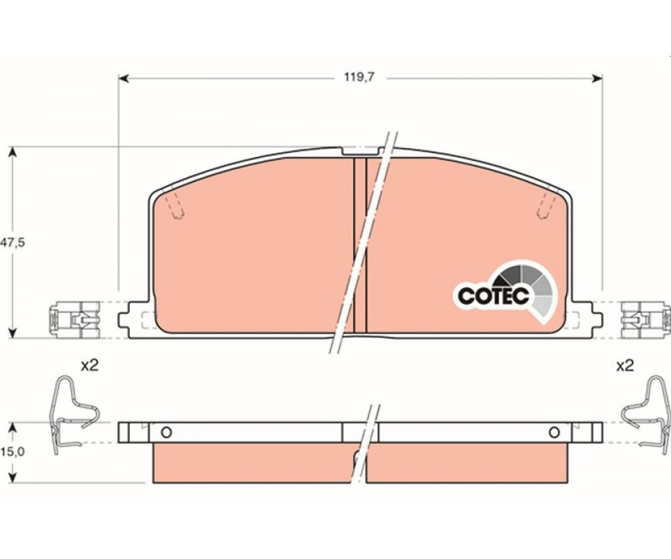 ÖN FREN BALATA TOYOTA COROLLA 1.6L 4A-F AE92 88-91 / COROLLA 1.3L 2E EE90 EE100 88-98 / STARLET 1.3L 4E-FE EP91 96-98