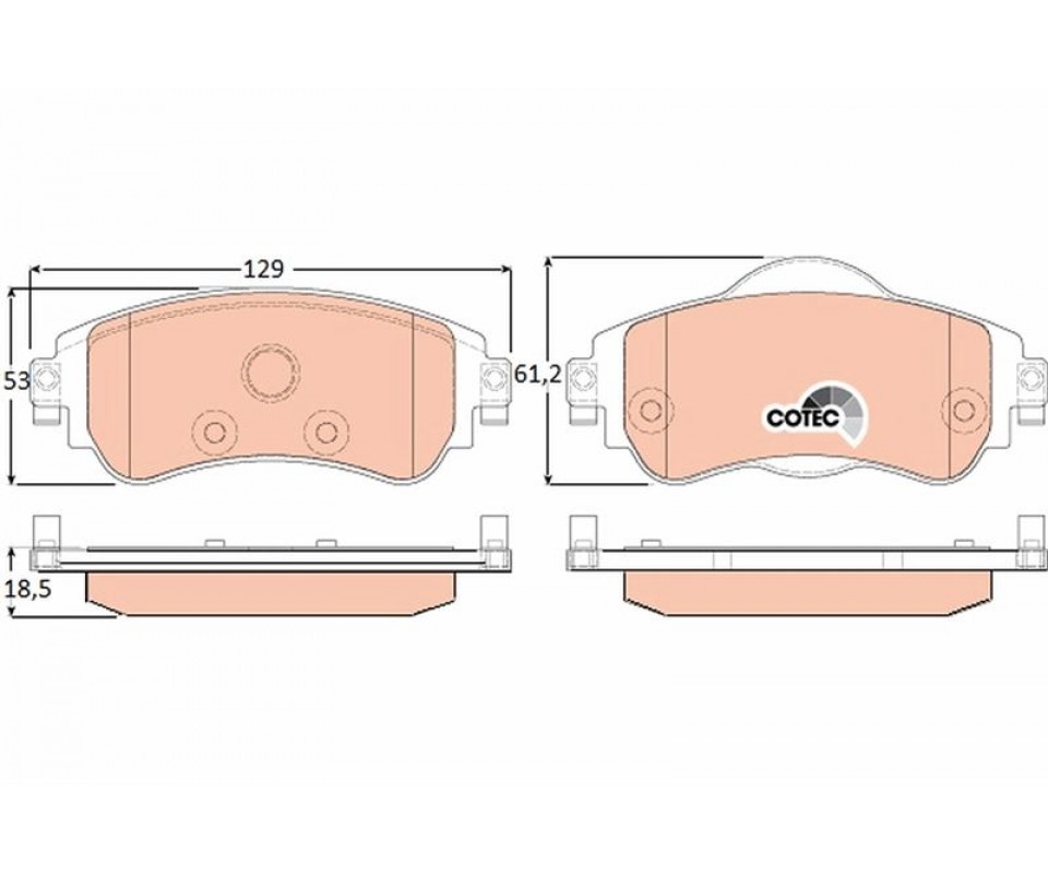 ÖN FREN BALATASI CITROEN C4 B7 1.4 VTI 09 > C4 1.6 HDI 11/2009 > DS4 1.6 HDI 1. 4.2011 >
